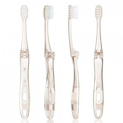 Зубная щетка Revyline S4000 Travel Glass, персиковая