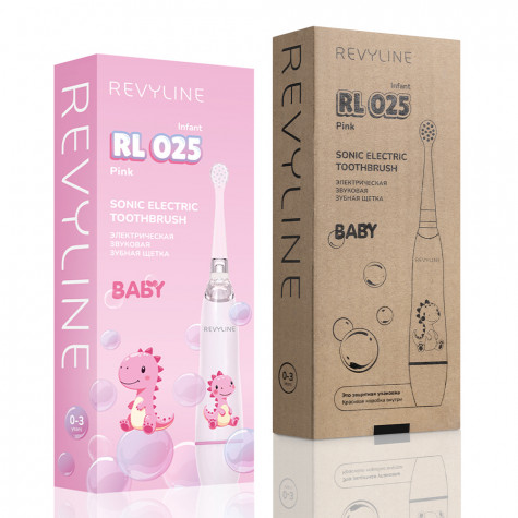 Электрическая звуковая зубная щётка Revyline RL 025 Infant, Pink